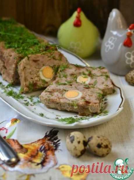 Пасхальная мясная запеканка с грибами и яйцом "Губовник"