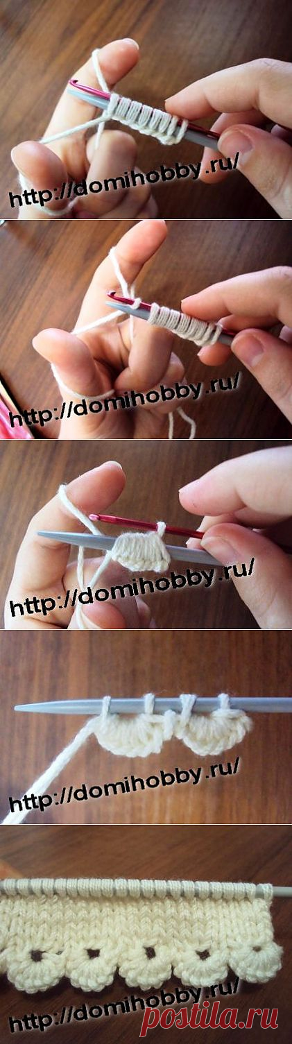 Вязание-разное-схемы и программы >НАБОРНЫЙ КРАЙ С ФЕСТОНАМИ.