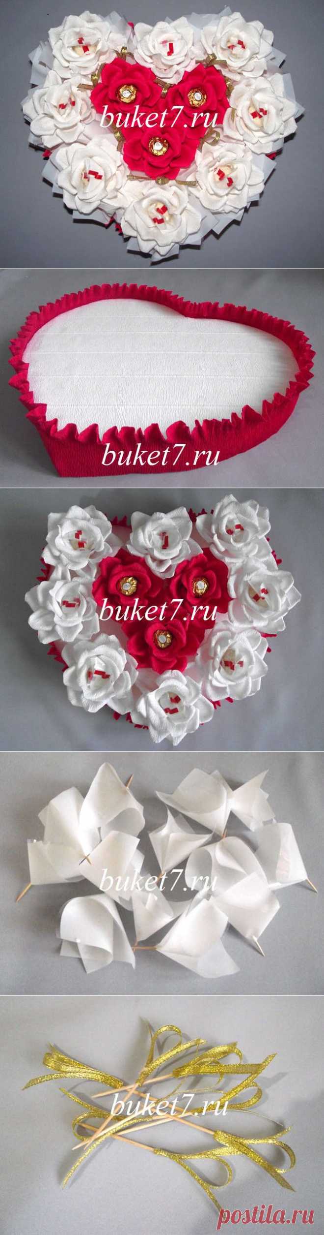 Мастер-класс сердце из конфет