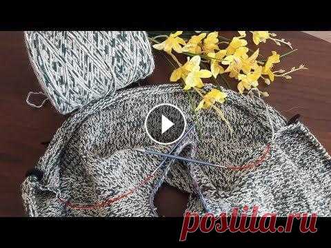 Свитер с капюшоном спицами (толстовка). Часть 3. Росток, подрезы. Свитер с капюшоном спицами (толстовка). Часть 3. Росток, подрезы....