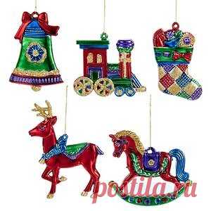 Set of Christmas Ornaments 