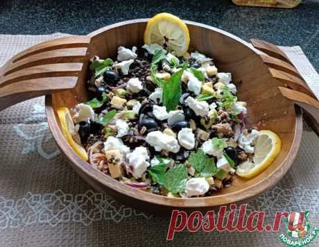 Салат из черной чечевицы с тунцом – кулинарный рецепт