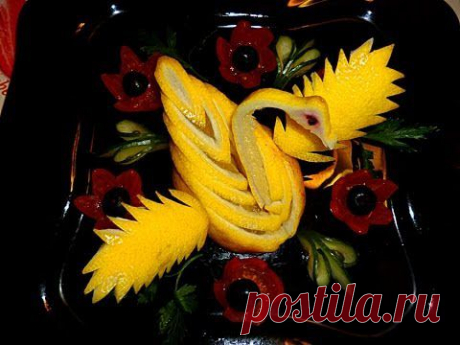 ▶ Птица из лимона. Украшения из лимона. Bird lemon. Decoration of lemon. - YouTube