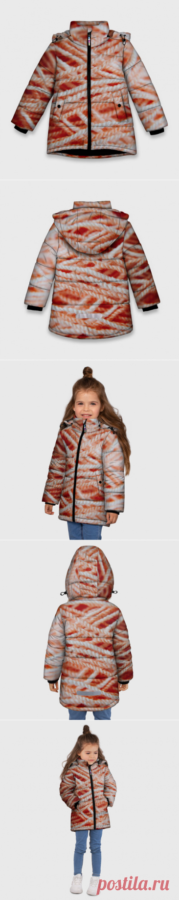 Зимняя куртка для девочек 3D Нити - макро фото - купить по цене 9985 руб в интернет-магазине Всемайки, арт 3652185