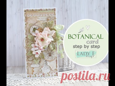 Stamperia Botanical Card step by step