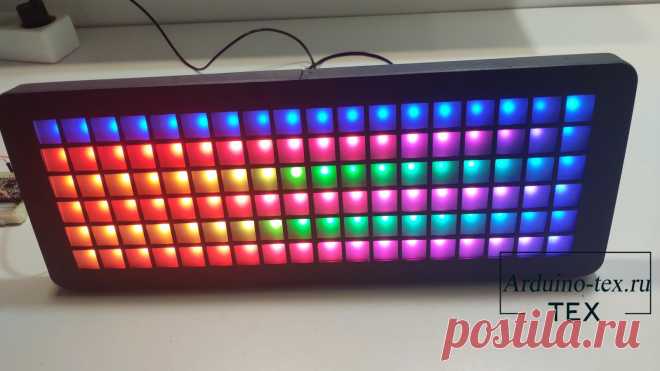 Часы – матрица на Arduino и адресных светодиодах WS2812B.