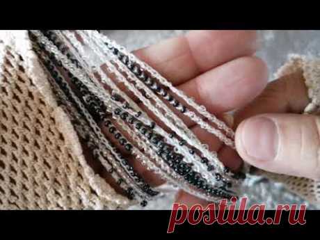 Лариат из китайского бисера. Лариат крючком. Лариат воздушными петлями.