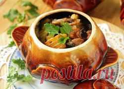 Горшочки с мясом и картофелем в духовке.