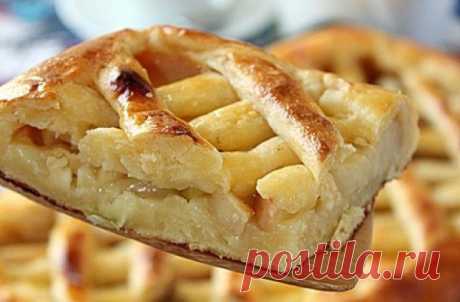 Творожный пирог с яблоками и корицей. | Банк кулинарных рецептов