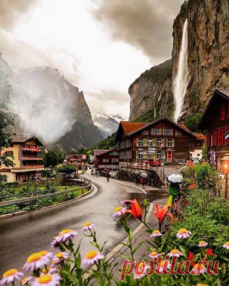 Долина водопадов-Лаутербруннен (Lauterbrunnen), сказочная Швейцария