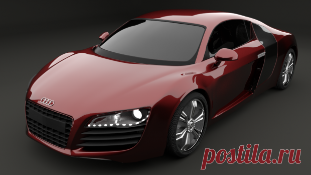 Audi R8 Free 3D Model - .dae .blend .fbx - Free3D