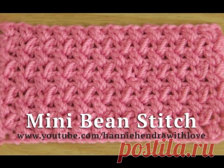 Crochet || Tutorial Merajut Motif Kacang Mini - Mini Bean Stitch
