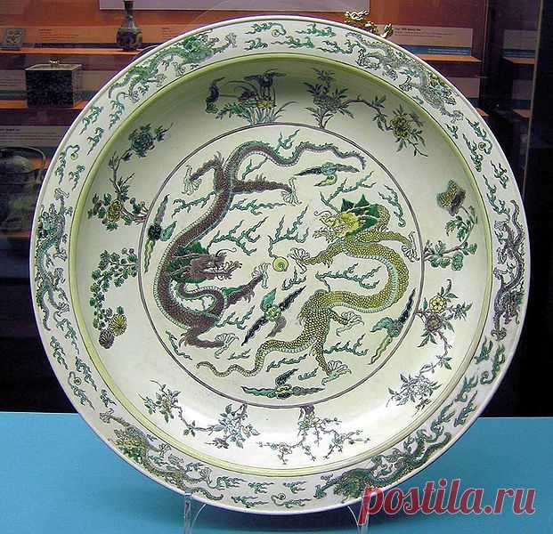 Фарфоровая тарелка, период правления императора Канси (1661-1722)