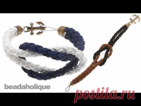 How to Make a Knotted Round Braid Anchor Bracelet