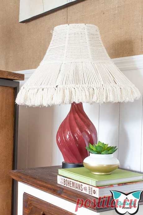 DIY Woven Lampshade - A Butterfly House