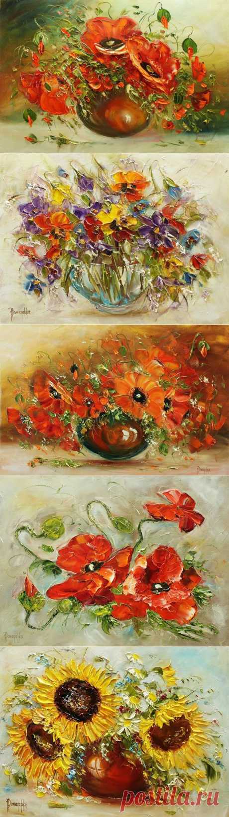 Joanna Domagalska \ Роскошь цветочного букета.