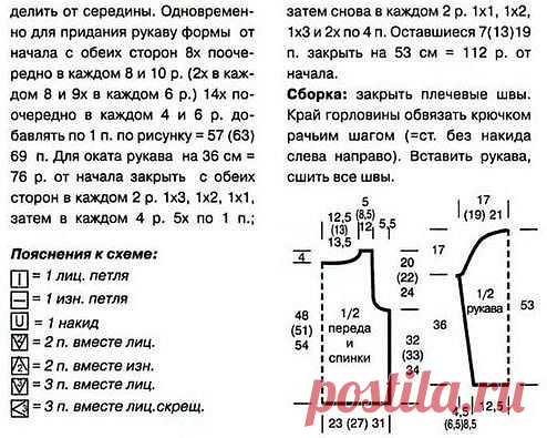 Джемпер из хлопковой пряжи