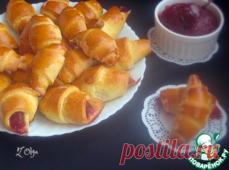 Рогалики с повидлом - кулинарный рецепт