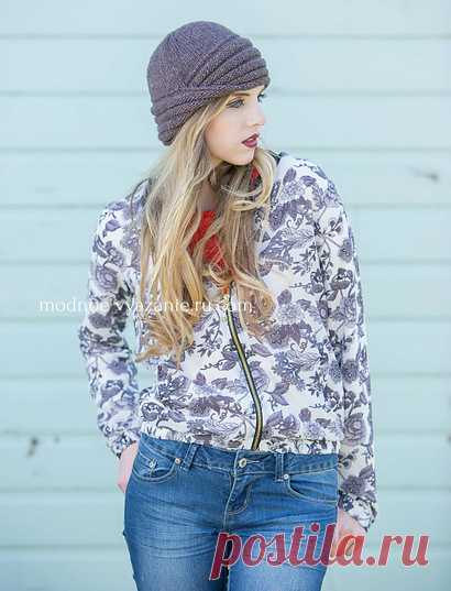 Вязаная спицами перекрученная шапка от Wiliams Cloche - Klubok - Modnoe Vyazanie.ru.com