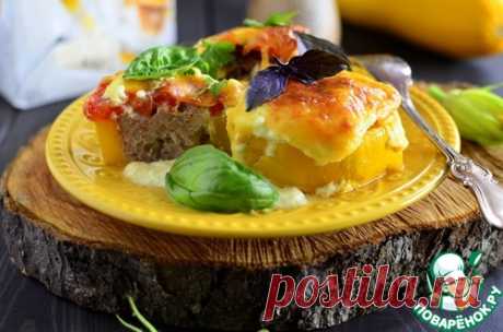 Запеканка кабачковая с мясным фаршем