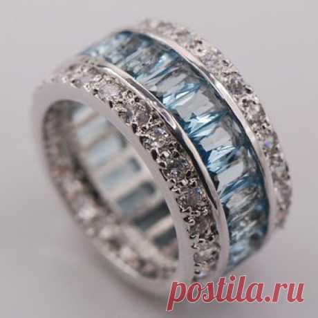 Аквамарин женщины кольцо стерлингового серебра 925 F681 размер 6 7 8 9 10, принадлежащий категории Кольца и относящийся к Ювелирные изделия на сайте AliExpress.com | Alibaba Group
