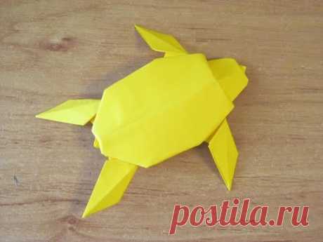 Как сделать ЧЕРЕПАХУ из Бумаги ОРИГАМИ Бумажная ЧЕРЕПАХА Поделка How to make a Paper Sea Turtle ORIG