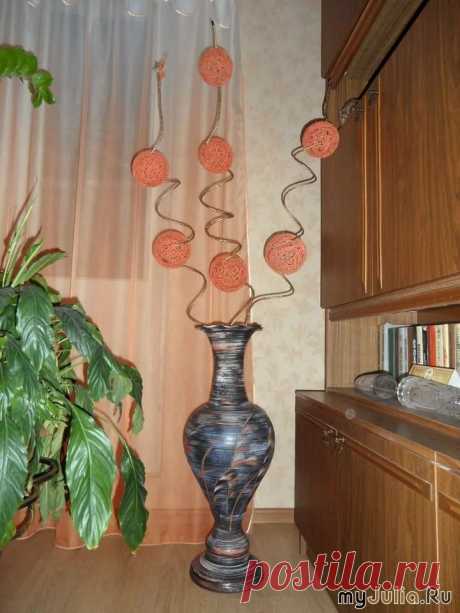 декоративные цветы своими руками для напольной вазы: 14 тыс изображений найдено в Яндекс.Картинках