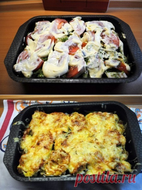 овощное ассорти, запеченное с сыром