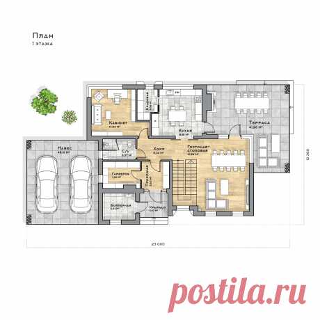 Проект дома Флайт в стиле Райт — цена строительства под ключ в Москве и Подмосковье