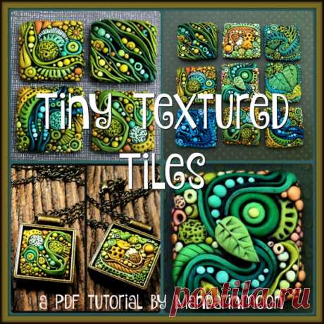 Tiny Textured Tiles,  A Polymer Clay PDF Tutorial, Inchie Tiles This is an easy to follow PDF instant download tutorial guiding you through the process of creating your very own unique tiny tiles (aka Inchies). This is a great tutorial for beginners with basic knowledge of conditioning clay properly and proper curing. (in an oven, no kiln required)