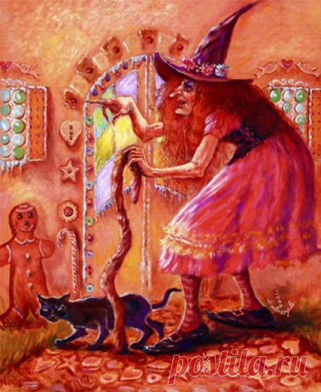 Gingerbread Witch Fine Art Print by Judy Mastrangelo at FulcrumGallery.com