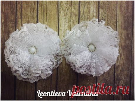 МК Бантики из кружева/ DIY/ Hair Bow Tutorial