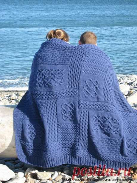 Плед спицами. Подборка из 17 схем вязаных пледов с описанием на knitka.ru. Бесплатно., Вязание для дома