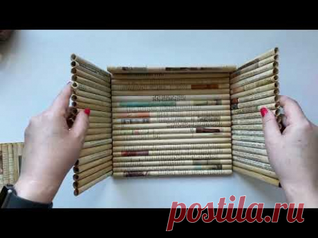 Beautiful box made from recycled book pages | Simple recycling idea