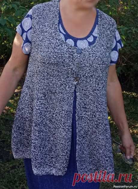 Жилет в стиле бохо для женщин 60+. Сама придумала | Вязание для женщин спицами. Схемы вязания спицами