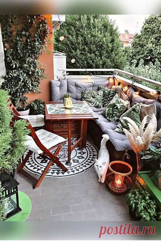 Tropical Leaves Pillow Covers | Apartment patio decor, Small balcony design, Small balcony decor