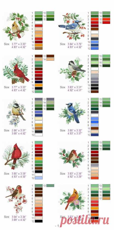 Diseños de Navidad aves 2 máquina bordado diseños Pack instantánea Descargar 4 x 4 5 x 5 aro 10 APE2400 de embhome en Etsy Studio