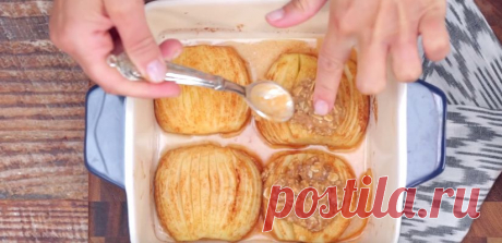 Запеченные яблоки с корицей и овсяными хлопьями - отличный десерт на скорую руку | Четыре вкуса