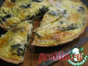 Лотарингский киш с творогом и шпинатом - кулинарный рецепт