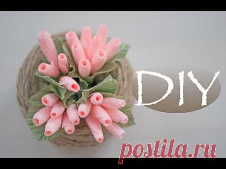 Цветочки-ягодки из бумаги и букет к 8 марта DIY Tsvoric