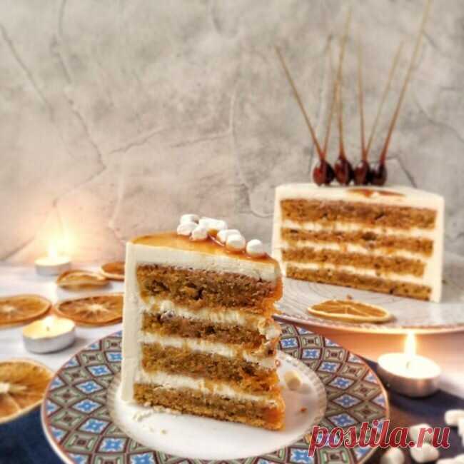Вкусный и очень нежный морковный торт с сырным кремом | Вкусные рецепты домашней выпечки | Яндекс Дзен