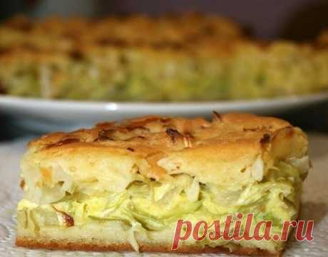 Диетическая выпечка на скорую руку: капустный заливной пирог — Вкусные рецепты