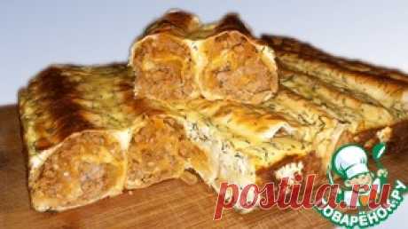 Быстрый мясной пирог из лаваша - кулинарный рецепт