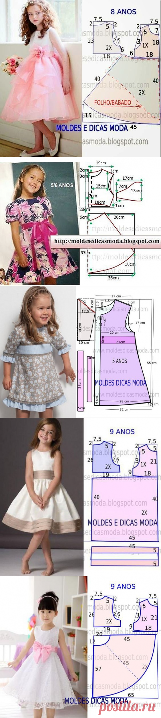 Платья для девочек &#8212; выкройки (Шитье и крой) | Журнал Вдохновение Рукодельницы