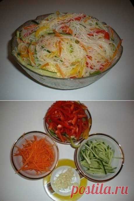 Как приготовить салат фунчоза с овощами. - рецепт, ингридиенты и фотографии