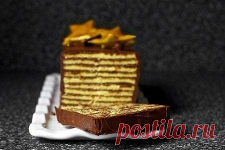 Рецепт торта "Добош". 1001 ЕДА вкусные рецепты с фото!