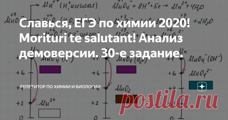 Славься, ЕГЭ по химии 2020! Morituri te salutant! Анализ демоверсии. 30-е задание. Вы хотите познавать химию и профессионально, и с удовольствием? Тогда вам сюда! Автор методики системно-аналитического изучения химии Богунова В.Г. раскрывает тайны решения задач, делится секретами мастерства при подготовке к ОГЭ, ЕГЭ, ДВИ и олимпиадам
Лето подходит к концу... Скоро начнется новый учебный год, новая работа, новые ученики. Одно остается неизменным вот уже двенадцатый год - ЕГЭ! Это