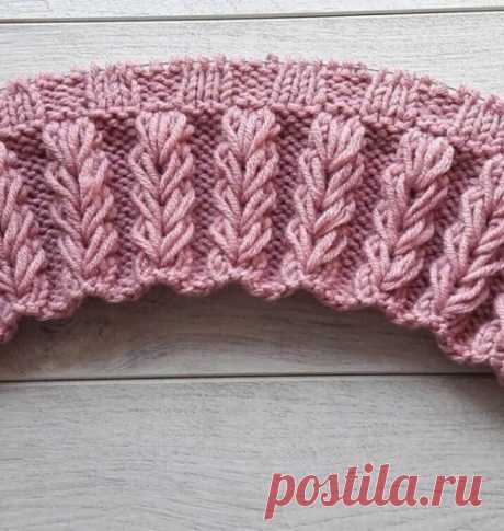 ​Зимняя шапка с крупным узором