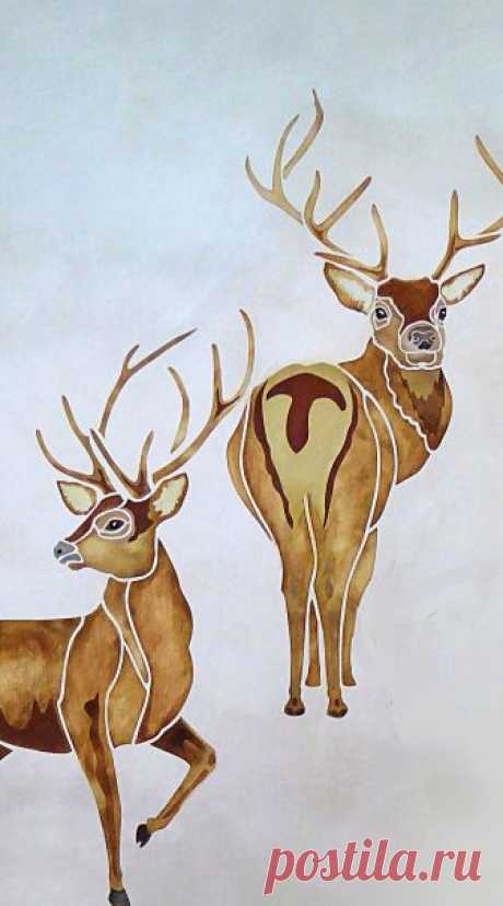 Two beautifully detailed stag stencils 3 layer on 2 large stencil sheets The beautiful Large Wild Stags Stencil 2 & 3 depicts two elegant wild stags and perfectly captures the stags majesty and regal stance. This stencil is perfect for creating impressive woodland murals, or in-vogue stag interiors and cushion covers - hunters lodge style - and of course for seasonal decorating themes. The Large Wild Stags Stencil 2 & 3 comes as a two sheet stencil with two main layers and...