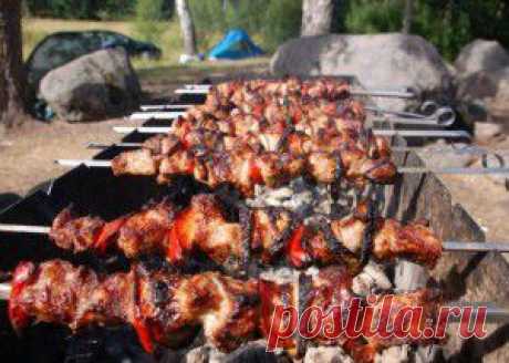 Шашлык в маринаде из красного вина